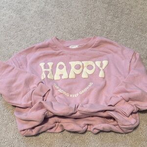 Grayson Mini 5T Pink Sweatshirt w/ Elastic Ruffle Band